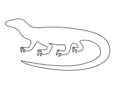 Komodo Dragon Kids Coloring Pages Pdf, Free Vectors File